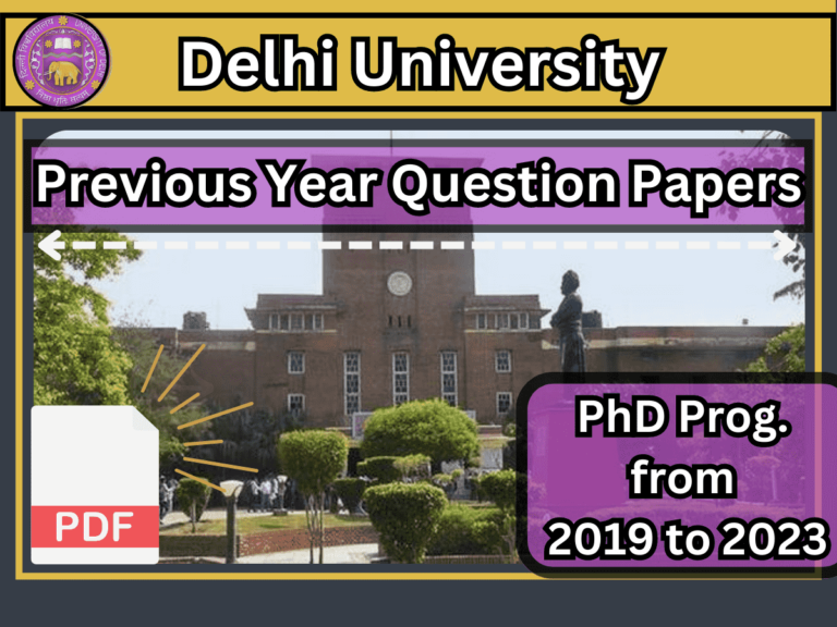 DU PhD Admission 2023-24: Political science PYQ’s & It’s Importance